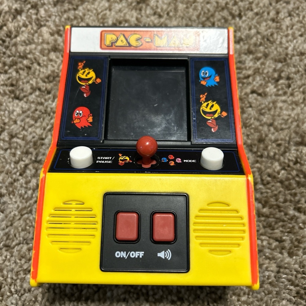 Pac-Man Mini Arcade Game - Yellow and Red